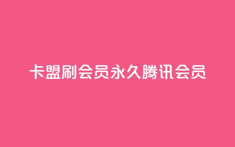 卡盟刷会员永久腾讯会员 - 腾讯会员永久升级：卡盟会员服务专家~  第1张