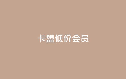 卡盟低价会员 - 低价会员平台，卡盟会员特惠购！!  第1张