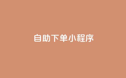 自助下单小程序,dy点赞24小时 - QQ空间访问量免费 ks业务下单平台最新  第1张