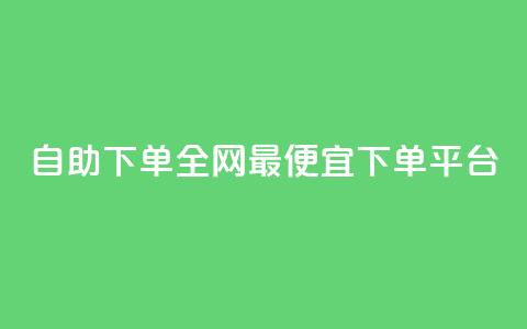 自助下单全网最便宜下单平台,抖音ios充值入口官网1比10 - ks播放量业务免费 卡盟点赞业务  第1张