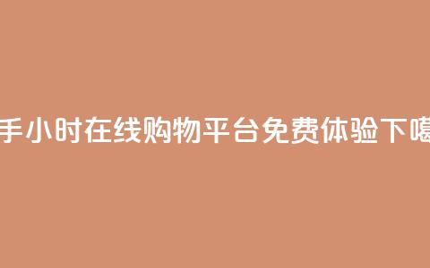 快手24小时在线购物平台免费体验  第1张