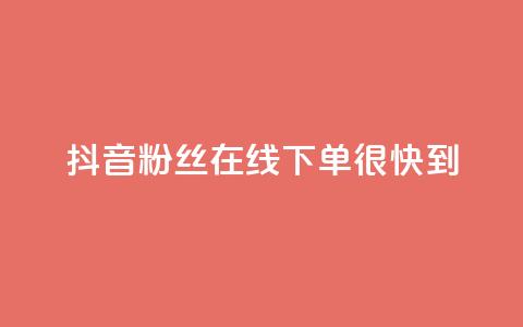 抖音粉丝在线下单很快到,抖音50级账号出售多少钱 - 抖音推广代运营 快手推广引流  第1张