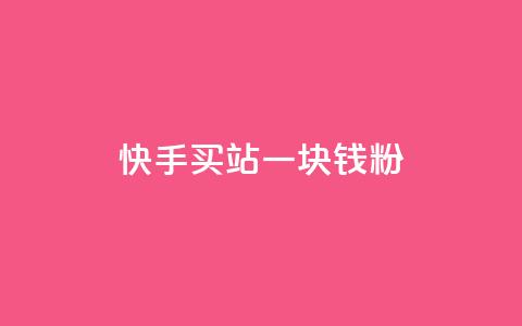快手买站一块钱1000粉 - 快手一元购站轻松获千粉丝的方法揭秘！  第1张