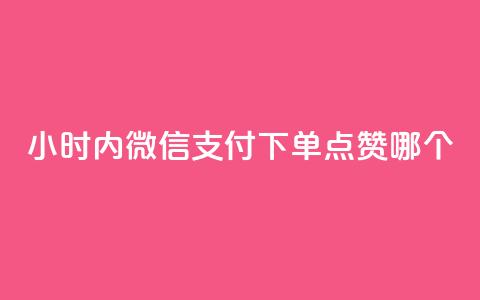 24小时内微信支付下单	，点赞哪个？  第1张
