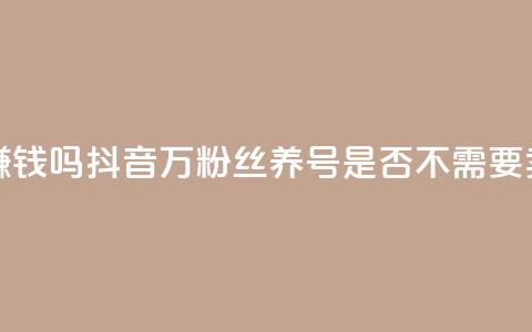 抖音100万粉丝不带货赚钱吗 - 抖音100万粉丝养号是否不需要卖货也能赚钱？!  第1张