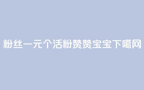 粉丝一元1000个活粉 - KS赞赞宝宝  第1张