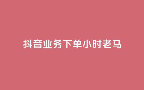抖音业务下单24小时老马,dy下单赞 - 抖音24h自助推广下单平台 ks免费一键查看权限  第1张