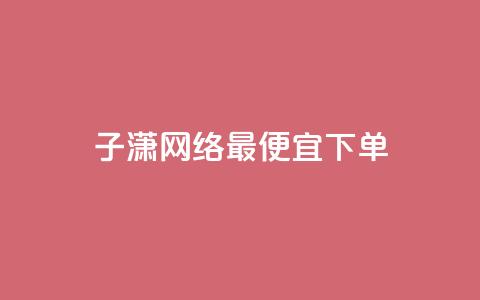子潇网络最便宜下单 - 一秒5000  第1张