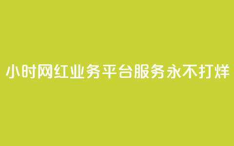 24小时网红业务平台服务——永不打烊  第1张