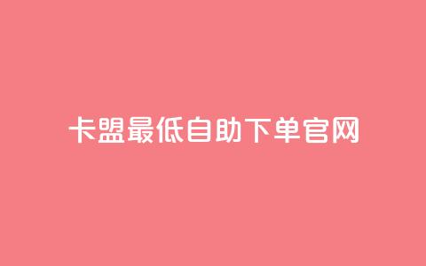 卡盟最低自助下单官网 - 卡盟自助下单官网最低价格全攻略!  第1张