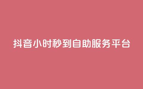 抖音24小时秒到自助服务平台,快手流量怎么变现赚钱 - 抖音点赞一块钱一百个点赞 qq自助下单平台秒速  第1张