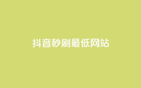 抖音秒刷最低网站 - 抖音秒刷服务最低价网站推荐！  第1张