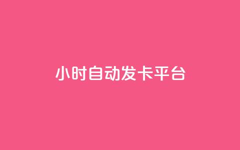 24小时自动发卡平台 - 全天候自动发卡系统助您轻松管理订单!  第1张