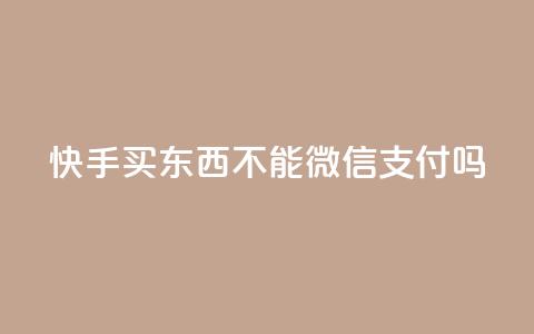 快手买东西不能微信支付吗,qq钻业务网 - 抖音千粉多吗 快手粉丝四万能赚多少钱啊  第1张