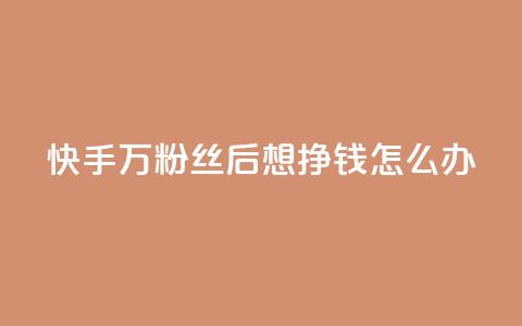 快手1万粉丝后想挣钱怎么办 - 快手获得1万粉丝后的赚钱策略与方法揭秘~  第1张
