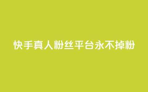 快手真人粉丝平台 永不掉粉 - 快手永不流失真实粉丝服务平台!  第1张