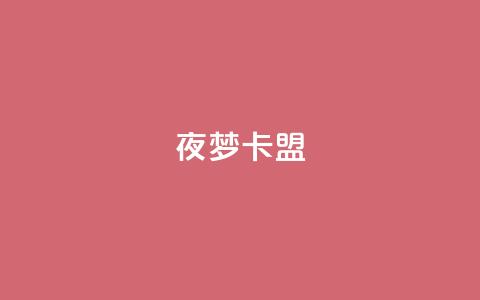 夜梦卡盟 - 24小时卡盟丝  第1张