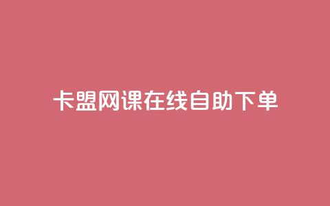 卡盟网课在线自助下单 - 刷qqvip网站卡盟  第1张