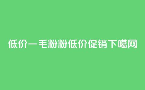 低价Ks一毛1000粉(1000粉Ks低价促销)  第1张