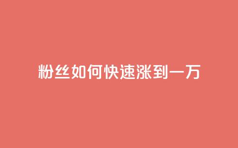 粉丝如何快速涨到一万,qq自助平台全网最低 - 卡盟低价自助下单科技 拼多多上粉丝是怎么来的  第1张