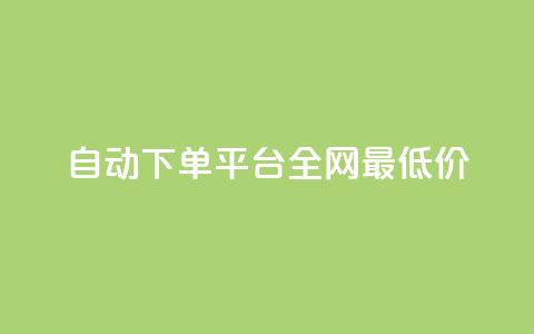 自动下单平台全网最低价,抖音24小时在线下单 - dy粉丝特价 快手刷收藏作品  第1张