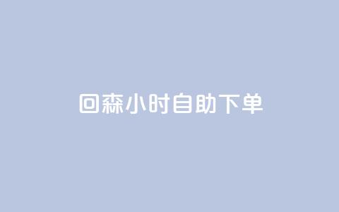 回森24小时自助下单 - 全网账号批发  第1张