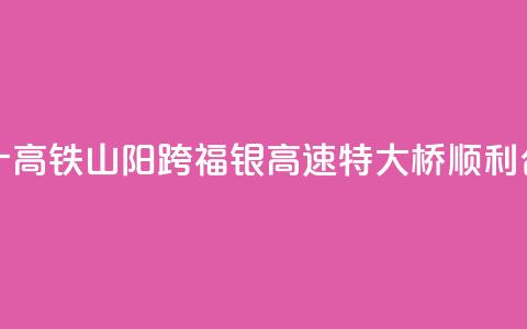 西十高铁山阳跨福银高速特大桥顺利合龙  第1张