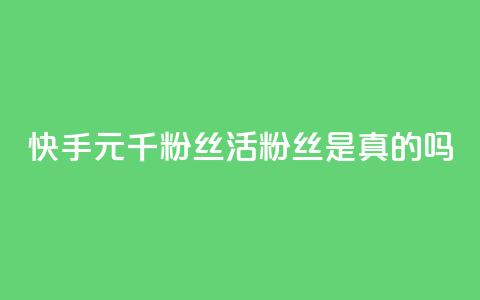 快手1元1000千粉丝活粉丝是真的吗,ks业务秒双击 - 快手下单平台推荐 qq怎么添加好友  第1张