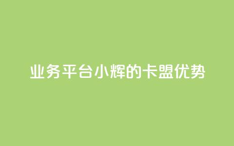 QQ业务平台小辉的卡盟优势  第1张