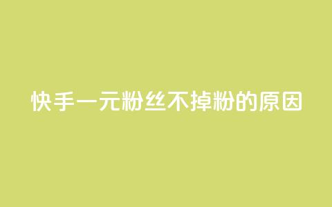 快手一元1w粉丝不掉粉的原因,dy赞业务 - 抖音点赞秒到账 ks打call能不能刷  第1张