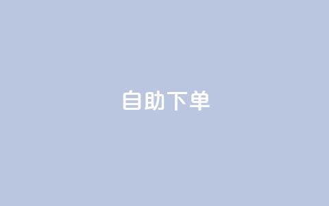 自助下单 - 最专业的平台 一站式自助下单平台，尽享专业服务!  第1张