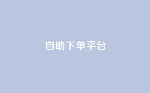 自助下单平台 - 智能自助下单平台让购物更便捷~  第1张