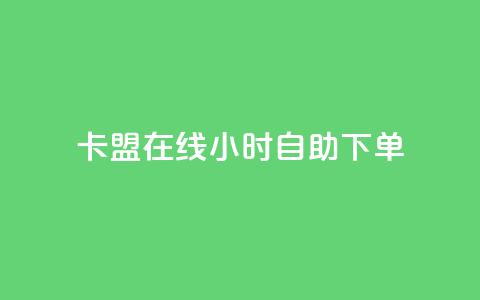 卡盟在线24小时自助下单 - 24小时在线自助下单卡盟服务！  第1张