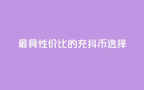最具性价比的充抖币选择 第1张 最具性价比的充抖币选择 第1张