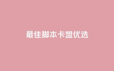 最佳PUBG脚本卡盟优选  第1张