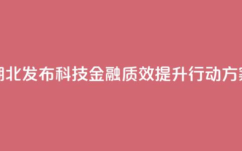 湖北发布科技金融质效提升行动方案  第1张