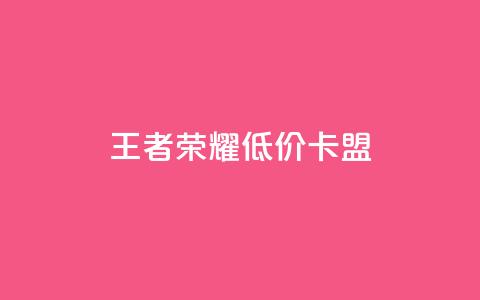 王者荣耀低价卡盟,24小时快手下单平台便宜 - qq说说赞低价下单 卡盟超低价  第1张