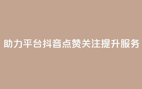 助力平台：抖音点赞关注提升服务  第1张