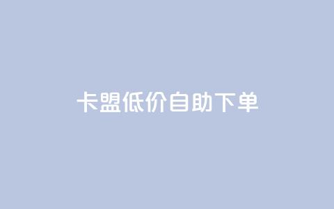 卡盟低价自助下单 - qq自助下单24小时平台  第1张