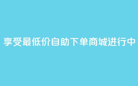 享受最低价：自助下单商城进行中  第1张