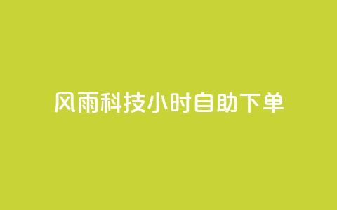 风雨科技24小时自助下单,抖音怎么样能涨粉快一点 - 24小时低价下单平台抖音 qq空间浏览量刷的软件  第1张