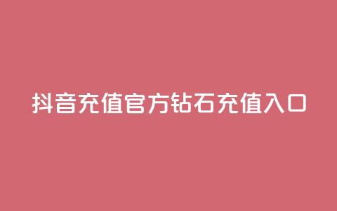 抖音充值官方钻石充值入口 - 抖音怎么给别人充值抖币  第1张