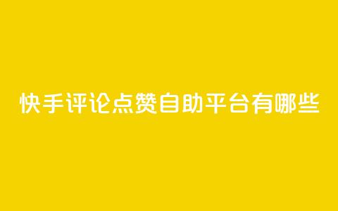 快手评论点赞自助平台有哪些,抖音24小时自助免费 - ks业务免费领取 ks24小时自助服务平台便宜  第1张