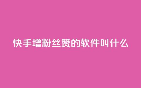 快手增粉丝赞的软件叫什么,qq互赞秒到24 - 网红商城app下载 QQ空间怎么转发  第1张