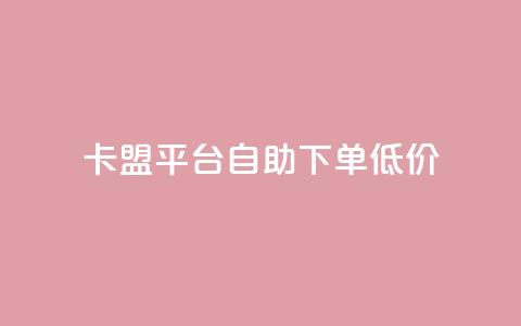 卡盟平台自助下单低价,qq自动回赞软件免费版 - ks业务免费涨赞 抖音真人粉丝价格  第1张