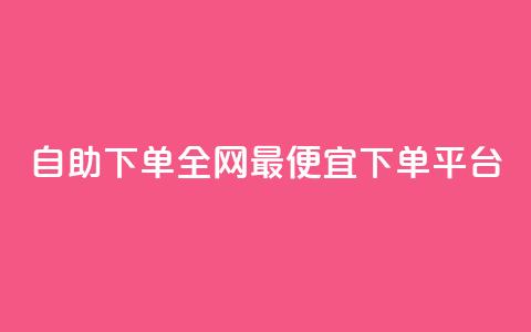 自助下单全网最便宜下单平台,dy24小时自动下单平台 - ks赞自助下单平台网站便宜 快手粉丝卡盟  第1张