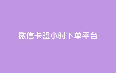 微信卡盟24小时下单平台 - 抖音100充值入口  第1张