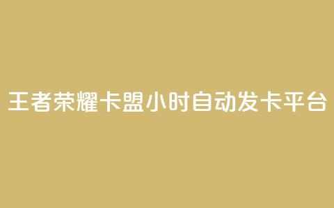王者荣耀卡盟24小时自动发卡平台 - 王者荣耀卡盟24小时自动发卡平台：最快速	、便捷的购卡选择	。  第1张