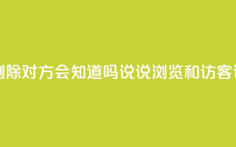 快手点赞删除对方会知道吗 - qq说说浏览和访客记录  第1张
