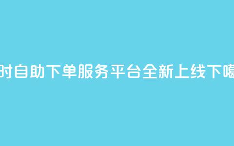 24小时自助下单服务平台全新上线  第1张
